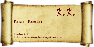 Kner Kevin névjegykártya